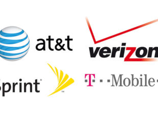AT&T, Verizon, Sprint, and T-Mobile logos
