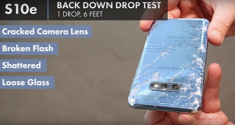 Samsung Galaxy S10e SquareTrade drop test
