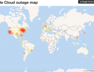 Goole Cloud outage map