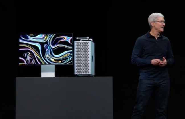 Apple CEO, Tim Cook announcing new Mac Pro