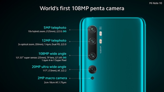 Xiaomi Mi Note 10 Penta Camera