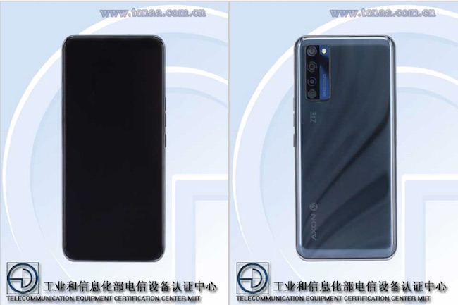 TENAA listing of the ZTE Axon 20 5G