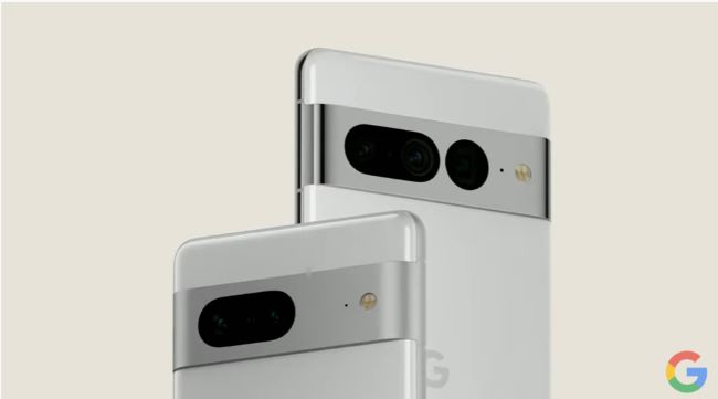 The Pixel 7 in white.