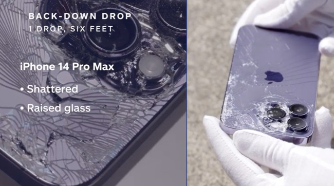 iPhone 14 Pro Max drop test