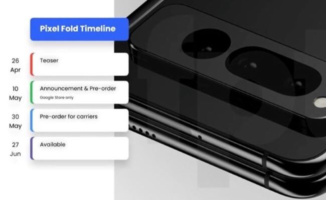 Google Pixel Fold launch timeline by Jon Prosser