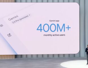 Sundar Pichai talking about the Gemini chatbot user base.